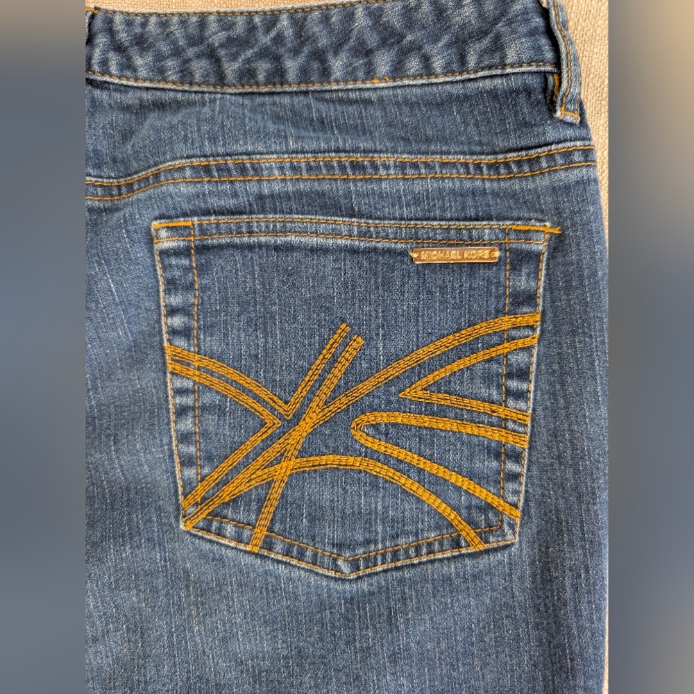 Michael Kors Ankle Zipper Cropped Jeans! Size 12! - Picture 6 of 8